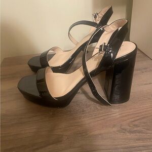 Sugar Vallentina Black Chunky Heel Sandals